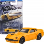 Hot Wheels Fast & Furious Datsun 240Z sárga modell 1:64, 6,5 cm