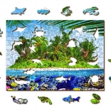 Fa kirakó egzotikus kincses sziget 2 az 1-ben, 200 darab