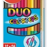 Ergonómikus háromszögletű ceruzák DUO Color'Peps 12 db