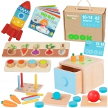 Montessori oktatódoboz Tooky Toy 7 az 1-ben