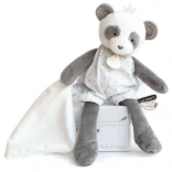 Doudou Ajándék plüss panda takaróval 28 cm