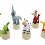 Safari fa nyomógombos állatok