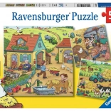 RAVENSBURGER Puzzle A farmon 3x49 darab