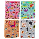 Ajándéktáska színes matricákkal 32 × 26 × 12 cm