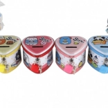 Fém szív alakú persely lakattal, 8 × 7 cm, több színben