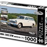 Retro autós puzzle Škoda 1202 STW mentőautó 1000 darab