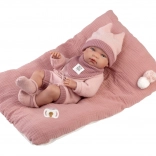 Realista baba újszülött kislány teljes vinyl testtel 40 cm