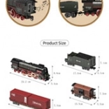 Retro vonat fénnyel, hangokkal és füsttel 138 cm