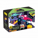 Mudpuppy világító Monster Truckok puzzle - 100 darab