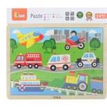 Fa közlekedéses puzzle, 24 darab