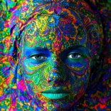 Puzzle Művészien kisminkelt nő 1000 darab