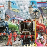 Puzzle House of Puzzles Vonatok indulása 1000 darab