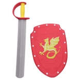 Habszivacs kard és vörös pajzs 57 cm