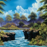 Vízesés a tisztáson puzzle 1000 darabbal