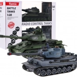 Távirányítós T–34 és Tiger tankok 1:28 méretarányban – harci készlet 2,4 GHz