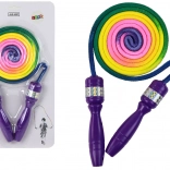 Szivárványos ugrókötél Lila fogantyúk Mozgáskoordináció