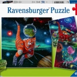 RAVENSBURGER puzzle dinoszauruszok az űrben 3×49 darab