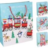 Karácsonyi ajándéktáska M 26 × 32 × 10 cm