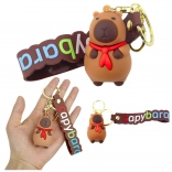 Kapibara medál piros sállal