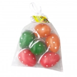 Műanyag színes dekorációs tojás 4x6 cm