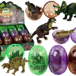 Dinoszaurusz tojás figurával, 9 cm, 3 színben