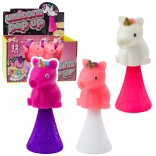Ugráló unikornis rugón 10 cm – színmix