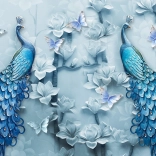 Kék pávák puzzle, 1000 darabos