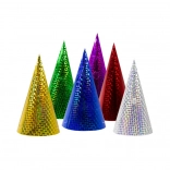 Színes holografikus partysapka szett