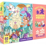 Családi puzzle Purrmaid Paradise 60 darab – Chronicle Books