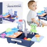 Elektronikus gyerekmosogató vízkeringetéssel és edényszárítóval