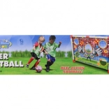 Gyerek focikapu célzónyílásokkal és labdával