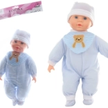 Hangot adó kisfiú baba 40 cm, puha testtel