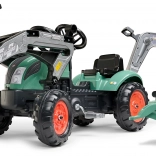 Farm Lander gyermek traktor homlokrakodóval és pótkocsival
