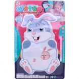 Vízi festés nyuszis mintával