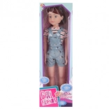 Sétáló barna hajú baba 80 cm