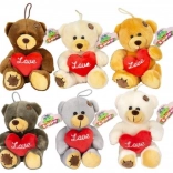 Plüss maci Love feliratos szívvel 14 cm