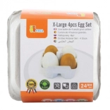 Fából készült tojások a gyerekkonyhába – 4 darabos készlet