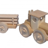 Fa traktor rönkszállító pótkocsival CEEDA CAVITY – natúr