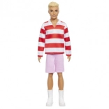 Barbie Ken modell – piros–fehér csíkok