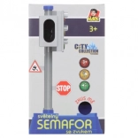 Közlekedési lámpa és táblák gyerekeknek 24 × 14 cm, fényhatásokkal