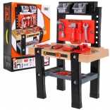 Gyermek munkapad 64 darabbal szerszámokkal és kiegészítőkkel