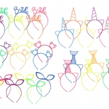 Karneváli fejpánt díszítéssel – színkeverék