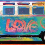 Panorámaképes kirakós Színes Volkswagen 1000 darab