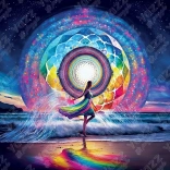 Négyzetes puzzle Táncoló mandala 1023 darab