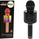 Vezeték nélküli USB mikrofon hangszóróval karaoke felvételhez WS-858 modell, fekete