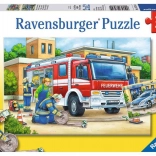 RAVENSBURGER rendőrség és tűzoltók puzzle 2×12 darab
