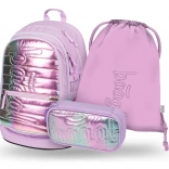 Baagl Készlet 3: Hátizsák, Tolltartó és Cipős Tasak Levander