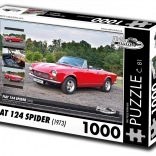 Retro autók puzzle Fiat 124 Spider (1973) – 1000 darab