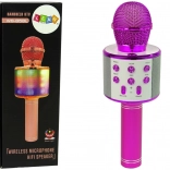Vezeték nélküli USB mikrofon hangszóró felvételhez, karaoke WS-858 Pink