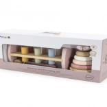 Viga PolarB Fa piramis és kalapácsos játék Róka Montessori